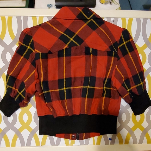 NWOT Plaid Crop Jacket - Picture 3 of 3